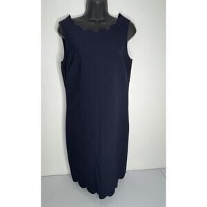 J. Crew Navy blue Scalloped Cocktail Formal Dress Size 6